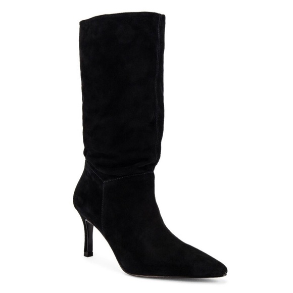 RAYE Perla suede boots in black from Revolve Very good condition. Slouchy boots - Picture 1 of 11